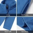 thumbnail image 4 of LittleSpring 1/4 Zip Winter Jackets for Boys Fleece Sweatshirt Pullover Warm Outerwear Blue Size 4, 4 of 7