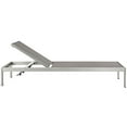 thumbnail image 4 of Pemberly Row 3-Piece Modern Aluminum Outdoor Set in Gray/Silver, 4 of 7