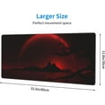thumbnail image 3 of Black and Red Moon Mouse Pad XL Large Gaming Mousepad Extended Long Keyboard Desk Mat with Non-Slip Rubber Base for Office Laptop Computer 31.5x11.8, 3 of 6