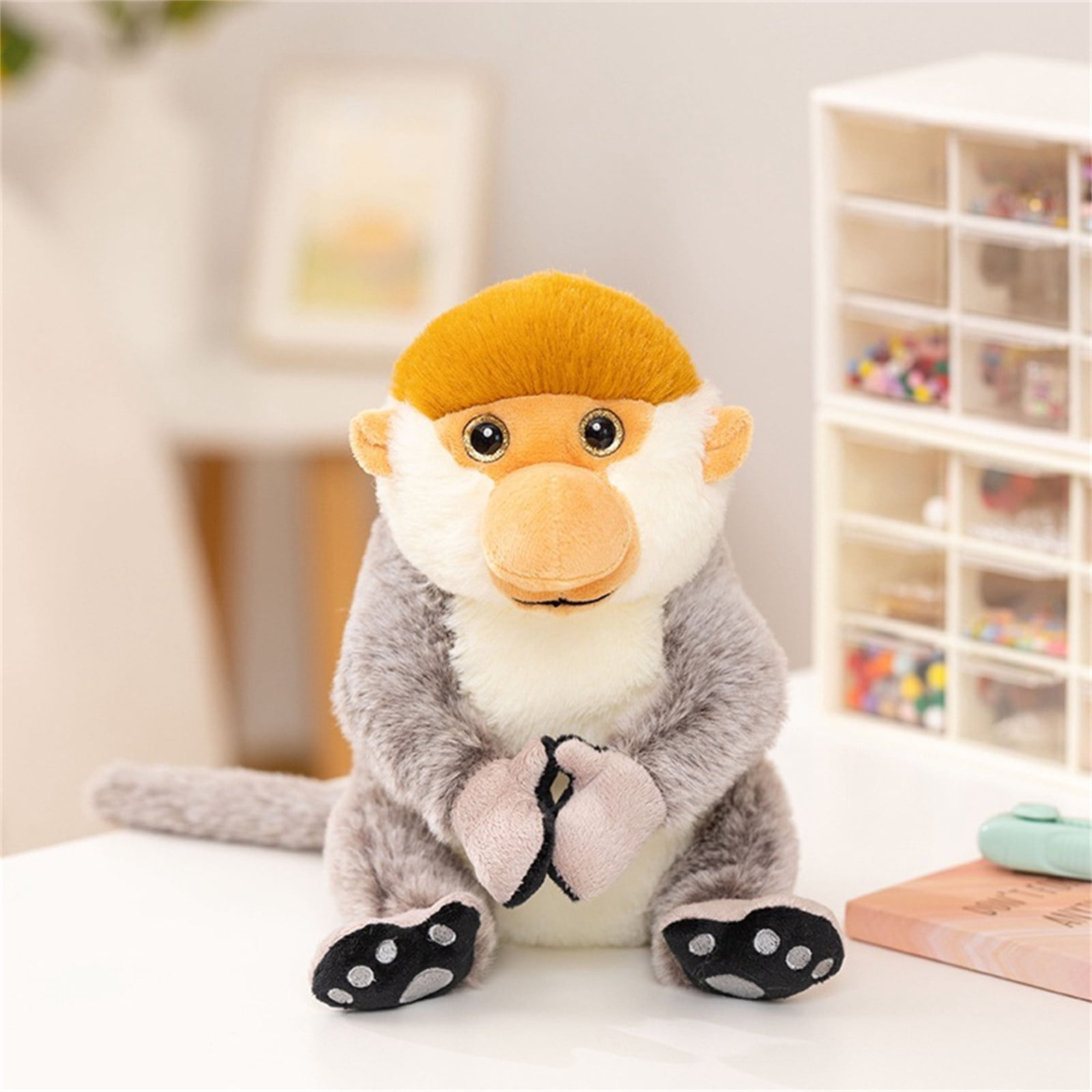 Musatteng Nesting Monkey Plush Set - 3 Soft Huggable Stuffed Animals with Weighted Beans for Calming Sensory Play, Ages 3+ Hypoallergenic Stress Relief Toy