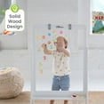 thumbnail image 6 of Little Partners Peek-A-Boo Art Toddler Easel, Two-Sided Adjustable Height Clear Plexi Glass Paint Station for Kids with Built-in Storage, Eraser, Paint Containers - Soft White, 6 of 9