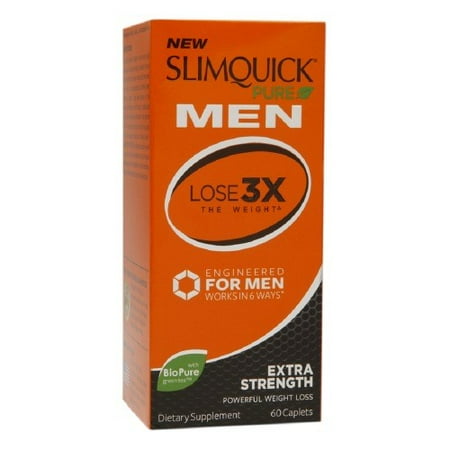 SLIMQUICK Pure Men Extra Fort perte de poids alimentaires de caplets Supplément, 60 count