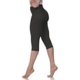 thumbnail image 2 of LMB Capri Leggings for Women Buttery Soft Polyester Fabric, Black, XS - L, 2 of 3