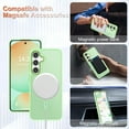 thumbnail image 5 of TJS for Samsung Galaxy S24 Plus Phone Case, Magnetic Ring Translucent Protective Cover for Samsung S24 Plus (Green), 5 of 5