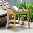 thumbnail image 1 of Gymax Bamboo Shower Seat Bench Bathroom Spa Bath Organizer Stool Storage Shelf, 1 of 10