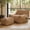 Brown, variant on CKEASEAN 41.7" Corduroy Oversized Bean Bag Chair with Ottoman & Side Pocket, Comfy Reading Nook Lounge Chair with Armrests, Lazy Beanbag Floor Sofa for Adults, Bedroom, Living Room