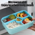 thumbnail image 4 of SIYTUAU Lunch Box With Utensils Compartimented Meal Prep Container Microwave Safe Durable Plastic Food Storage 8.27X5.91X2.56 Inch, 4 of 7