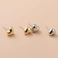 thumbnail image 5 of Solid 925 Sterling Silver 8MM Fat Heart Earrings Studs for Women Teens Sweet Love Studs Earrings, 5 of 9