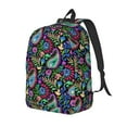 thumbnail image 1 of Disketp Watercolor Floral Paisley print Canvas Backpack Lightweight Travel Daypack Student Rucksack Laptop Backpack-, 1 of 5