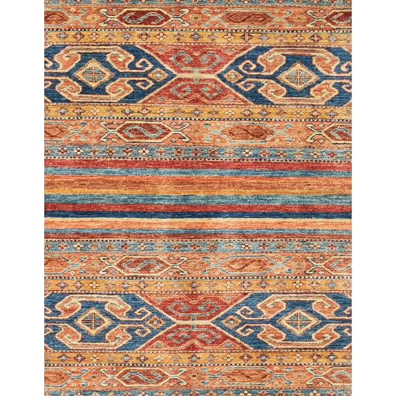 Ahgly Company Indoor Rectangle Abstract Light Copper Gold Abstract Area Rugs, 3' x 5'