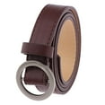 thumbnail image 1 of Cinturón Soledad de Cuero Sintético con Hebilla Metal Banda para la cintura delgada café para Mujer, 1 of 10