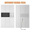 thumbnail image 6 of HIUU White Buffet Cabinet Storage with Drawers - Kitchen Pantry Cabinet with Microwave Stand and Charge Station, Tall Cabinet for Living room, Dining room., 6 of 7