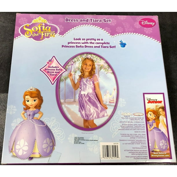 walmart princess sofia dress Princess Sofia the First Dress & Tiara Costume Dress Up Set