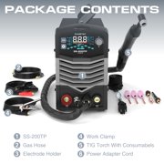 200A TIG Welder with Pulse, 110V/220V, 4-in-1 DC TIG/Pulse TIG/SPOT TIG/Stick Welding Machine