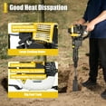 thumbnail image 4 of Heavy Duty 52cc 2-Stroke Gas Powered Post Hole Digger – 1250W Portable Tree Digger with 1500BPM Impact Energy – Manual Start Earth Auger for Planting, Fence Post Installation, Landscaping, 4 of 14
