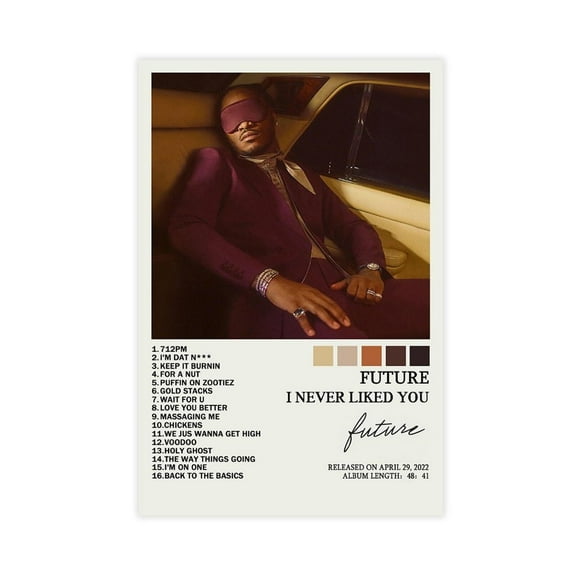 Future Poster I NEVER LIKED YOU Music Album Cover Canvas Poster Bedroom Decor Landscape Office Room Decor Gift