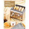 thumbnail image 4 of AICOOK Toaster 4 Slice with LCD Display, Extra Wide Slots, Retro Stainless Steel, Silver, 4 of 9