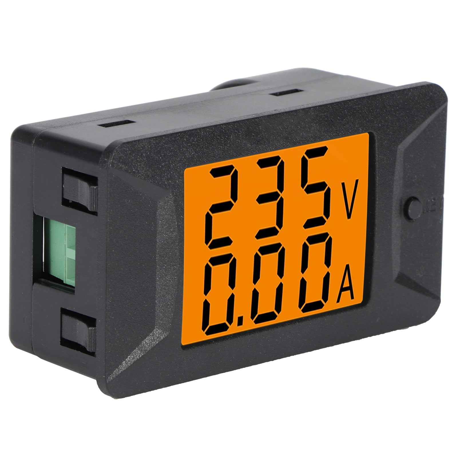 Zerodis Voltage Current Meter AC 40-400V Digital Voltage Current Tester with Orange LCD Backlight Screen Voltage Temperature Switch Meter Gauge 