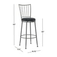 thumbnail image 4 of Hillsdale Furniture Slemmons Commercial Grade Metal Bar Height Swivel Stool Gray, 4 of 12
