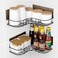 thumbnail image 3 of Bath Rack, Adhesive Corner Bathroom Shelf Storage Wall Mounted Shower Caddy Shelf Organizer for Kitchen Toilet No Drilling, 3 of 7