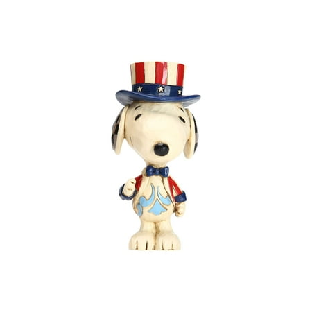 Enesco Peanuts by Jim Shore Mini Snoopy Patriotic Figurine, 1-inch high