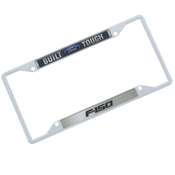 Ford Built Tough F150 License Plate Frame (Silver)