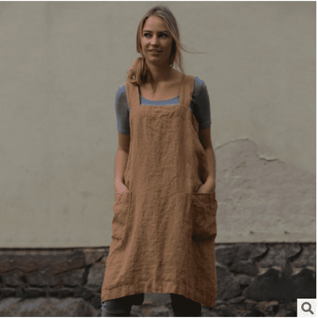 Faithtur Tablier de Cuisine Vintage Sans Manches avec Poches