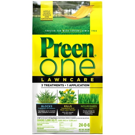Preen® One Lawncare Slow-release Weed & Feed - 18 lb - Covers 5,000 Sq. ft