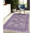 thumbnail image 4 of Floral Art Decorative Rug, Pastel Design Bohemian Nature Art of Vintage Leaves and Flowers, Quality Carpet for Bedroom Dorm and Living Room, 6 Sizes, Lavender Mauve, by Ambesonne, 4 of 4
