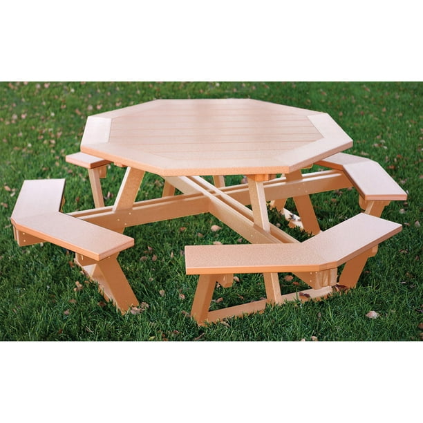 Greenwood Recycled Plastic Picnic Table, Octagon Patio Table Cover