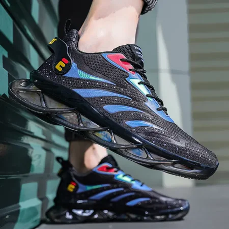 

Men‘s Breathable Lightweight Shock Absorption Outdoor Running Shoes Blade Type Shoes Walking Sneakers Men‘s Footwear