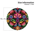 thumbnail image 2 of Lsque Colorful Floral Embroidery Mexican Pattern 4" Drink Coasters Set of 4, PVC Leather Absorbent Coasters, Table Coaster Set Decorative Coffee Cup Coasters Housewarming Gift -Round Shape, 2 of 6