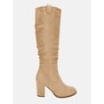 thumbnail image 2 of Women  Knee High Boots Chunky Block Heel Wide Calf Round Toe Side Zipper Fashion Dress Boot, 2 of 3