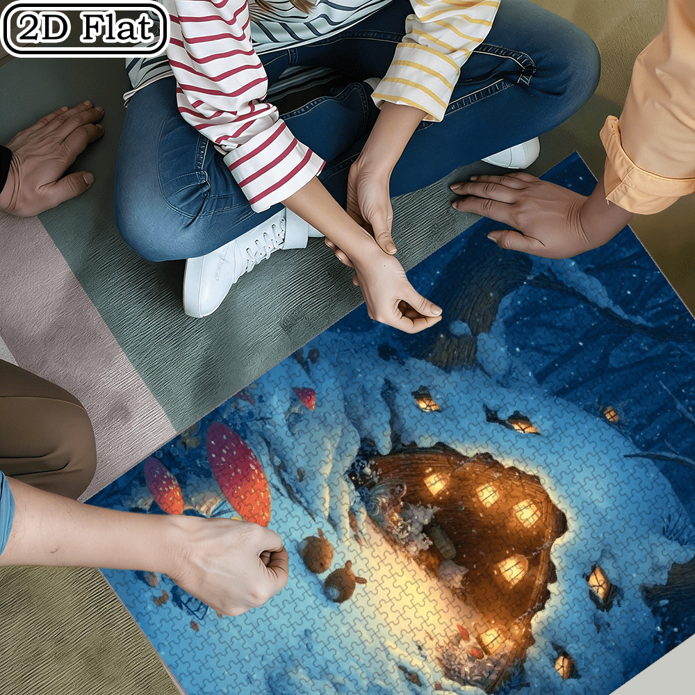 A 1000pcs Adult Puzzle Featuring  Landscape Themes, High Difficulty Level, Suitable for Adults, Family Entertainment.29.4*19.6 in
