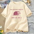 thumbnail image 4 of Camiseta de The horror Persist But So Do I, Animal impresionante, Oppossum, divertida, salud Mental, Meme, gráfico de mapache, 4 of 5