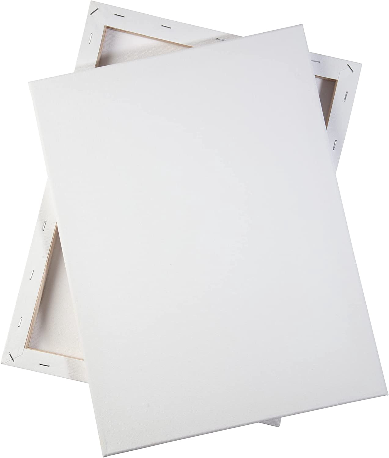 iDIY Stretched Canvas Board Multi Pack (Set of 14) - Sizes 4 x 4-12 x 16, 5/8 Variety Pack - Classic White Blank, Pre Primed for Oils or Acrylics, 100% Cotton, Acid Free - Professional Grad