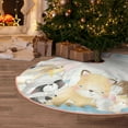 thumbnail image 5 of Sikiie Cute Animals Nativity Christmas Tree Skirt, Jesus Christian Winter Holiday Tree Mat Decoration(30-48IN)36", 5 of 6