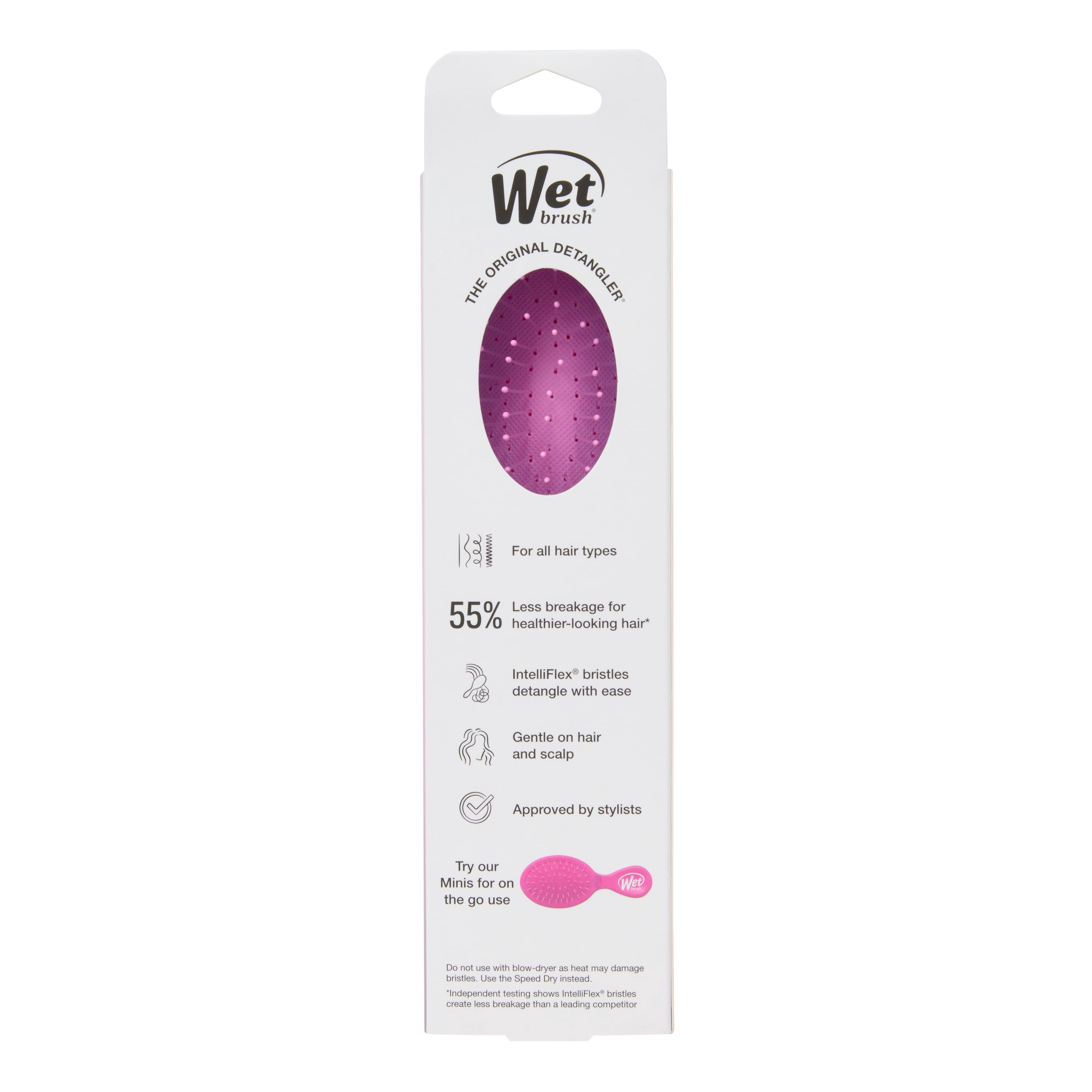 Wet Brush Luxe Puffer Midi Detangler Hair Brush, Pink Ombré, 1 Count