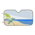 thumbnail image 7 of TEQUAN Sunshade for Car Windshield, Tropical Sun Ocean Pattern Car Sun Shade, 55" x 30", 7 of 7
