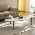 thumbnail image 3 of Faux Marble Coffee Tables Accent Tea Tables With Gold Metal Foot For Living Room Home Office, 3 of 12