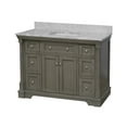 thumbnail image 5 of Sydney 48" Bathroom Vanity with Weathered Gray Cabinet and Carrara Marble Top, 5 of 6
