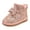 Pink, variant on Girl's Ankle Boots Glitter Pull on Short Booties Low Block Heel Short Boots for Little Kids/Big Kid Round Toe Velvet Winter Shoes Comfortable Outwear Shoes