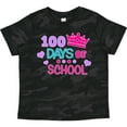 thumbnail image 3 of Inktastic 100 Days of School in Pink and Purple with Crown Girls Toddler T-Shirt, 3 of 5