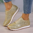 thumbnail image 2 of Wovix Women Glitter Sparkly Fashion Sneakers Shiny Casual Shoes Bling Sequin Concert Low Cut Shoes Trendy Streetwear Daily, 2 of 6