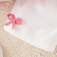 thumbnail image 6 of kpoplk Toddler Baby Girl Clothes Summer Linen Outfit Bows Ruffle Vest Shirts + Ruffled Short Set 12 18 24 Month 2T 3T(Red,5-6 Y), 6 of 7