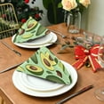 thumbnail image 6 of Coolnut Avocado Cloth Napkins Set of 1, Reusable Washable Polyester Dinner Table Napkins for Family, Weddings, Parties, Home Decor, 20 x 20 Inch Washcloth Gift, 6 of 7