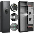 thumbnail image 1 of 5-6 Digital Gun Safe for Pistols, Quick Access Gun Safe with Silent Mode and Alarm System, Gun Cabinet with Removable Shelf and 2 Adjustable Gun Slots, 1 of 4