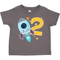 thumbnail image 3 of Inktastic Rocket Space Ship Happy Second Birthday Boys or Girls Toddler T-Shirt, 3 of 5