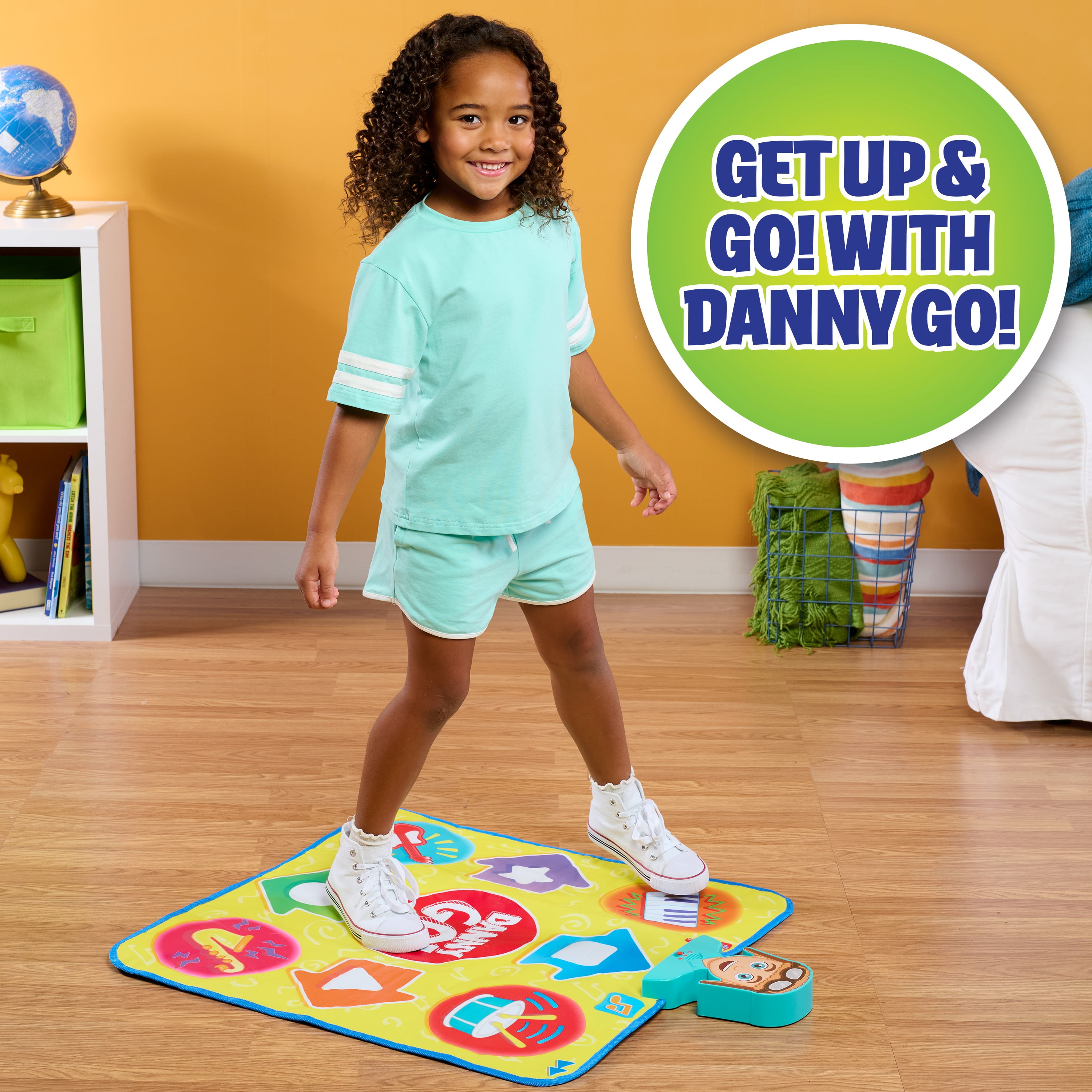 Danny Go! Dance & Go! Music Mat - Light-Up Floor Mat for Movement & Music Play for for Preschool and Elementary School Kids Inspired by Danny Go! Show