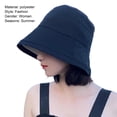 thumbnail image 7 of Eoperou Women Hat Solid Color Double-layer Anti-UV Waterproof Sun Protection Fisherman Hat Outdoor Supply, 7 of 7
